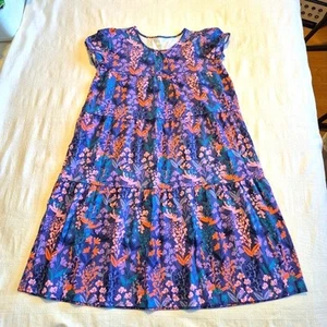 Garnet Hill girls size XL green cotton knee length dress, NWOT - Picture 1 of 5