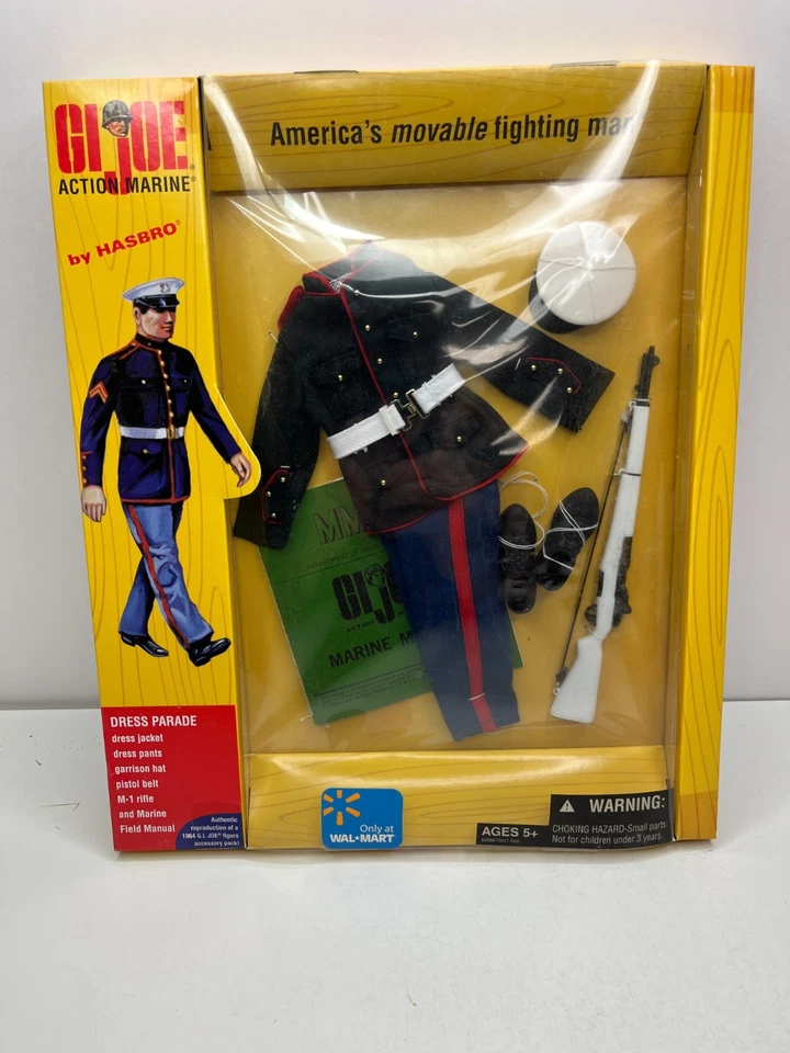 HASBRO G.I. KIT DE ACESSÓRIOS JOE 2008 12" ACTION MARINE DRESS PARADE BLUES - Imagem 1 de 4