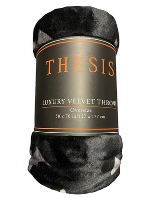 *NEW *Thesis Luxury Velvet Throw Oversize Halloween/Bat 50 × 70 In Super Soft. - Image 1 of 3