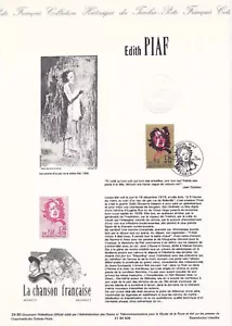 Philatelistisches Dokument 1. Tag 24- 1990 Edith Piaf La Chanson française - Bild 1 von 1