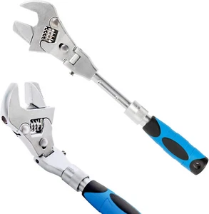 Flexhead Adjustable Wrench, 10" to 12" Ratcheting Crescent Wrenches with Retract - Picture 1 of 7