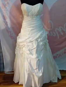 Wedding dress size 10 ivory taffeta Ellis, check measurements V - Picture 1 of 6
