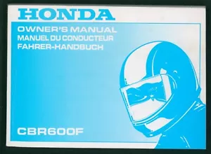 Honda CBR600F-W (1998) Factory Owners Riders Manual Book CBR 600 F PC31 F3 FL14 - Bild 1 von 14