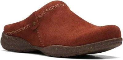 Zueco Clarks para mujer talla 8,5 gamuza Roseville eco cuero sin cordones mula planos Foto 1 de 4