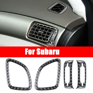 4 piezas de fibra de carbono para tablero de automóvil ventilación moldura de aire pegatina para Subaru Forester 2009-2013 - Imagen 1 de 9