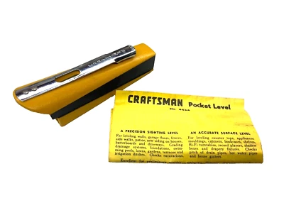 VINTAGE CRAFTSMAN TOOLS POCKET LEVEL, 4624, USA - Image 1 of 4
