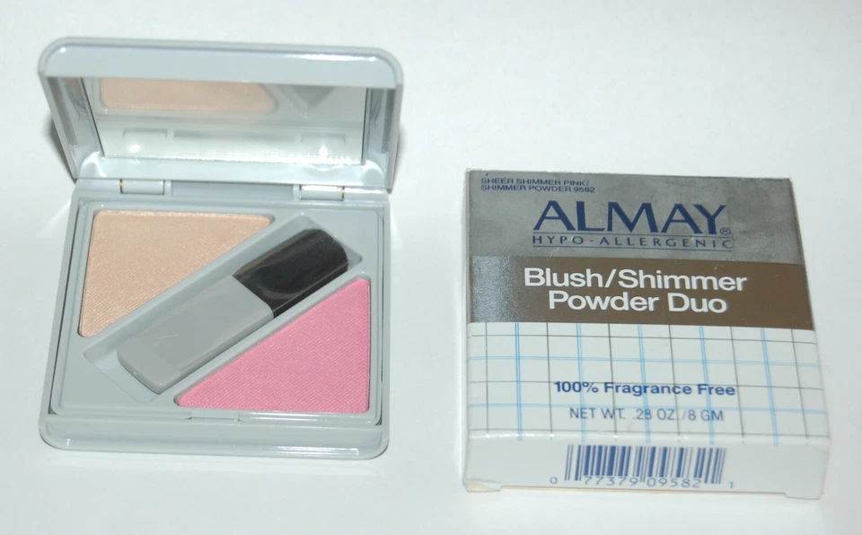 Almay Blush Shimmer Powder Duo Color: Sheer Shimmer Pink/Shimmer Powder - NIB — 第 1/1 张图片
