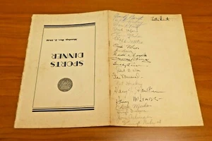 Very Rare 1946 Sports Dinner Signed by 21 Stan Musial etc. with Full JSA Letter - Picture 1 of 4
