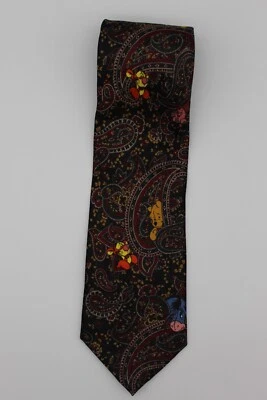 Disney Winnie The Pooh Paisley Print Eeyore, Piglet, Pooh and Tigger Necktie - Image 1 of 4