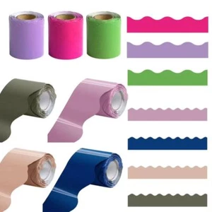 Waterproof Wavy Edge Paper for Classroom Bulletin Board Home Party - Picture 1 of 26