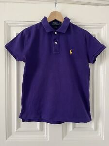 Ladies Ralph Lauren Polo Shirt Small Petite Purple 