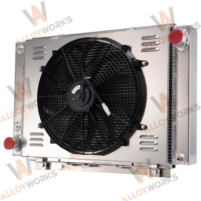 For 1961-1966 Ford Thunderbird 6.4L/6.6L/7.0L V8 4 Rows Radiator Shroud Fan Kits - Image 1 of 4