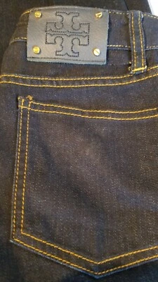 NEW TORY BURCH STRAIGHT LEG WOMEN'S BLUE JEANS, SIZE 26 - Image 1 of 4