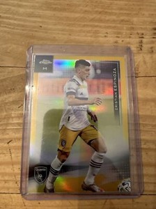 2020-21 Topps Chrome MLS Cristian Espinoza Gold /50 SP Quakes
