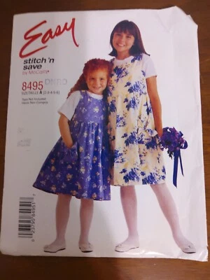 Easy Stitch'n Save #8495 Sewing Pattern Girl's Dress Size 2- 6 New Uncut Factory - Image 1 of 4
