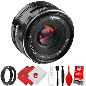 Opteka 35mm f/1.7 Manual Prime Lens + Kit for Canon EF-M M100 M10 M6 M5 M3 M2 M - Picture 1 of 12