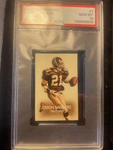 Deion Sanders 2013 Topps Magic 1948 Magic #1 Mini PSA 10 Gem Min - Picture 1 of 2