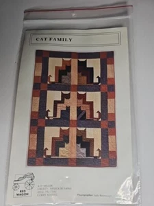 Cat Family Quilt Pattern S-2 C-W Red Wagon Vintage 1988 unbenutzt - QP3 - Bild 1 von 2