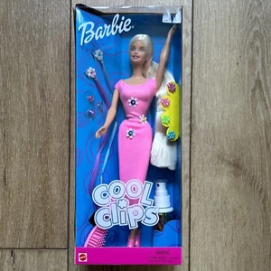 Mattel Cool Clips Barbie Puppe mit Haarschmuck Neu ungeöffnete Verpackung #50598 - Bild 1 von 10