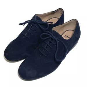 Jil Sander Damenschuhe Wildleder Leder Schnürschuhe Oxford marineblau 5 (UVP 350 $) - Bild 1 von 10
