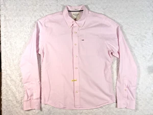Abercrombie & Fitch Shirt Mens XXL 2XL Pink Muscle Long Sleeve Button Up Preppy - Picture 1 of 6