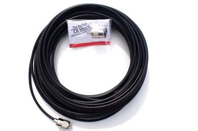 15m rg8x 49' mini8 low loss 50Ohm coax cable 2 pl259 cb ham radio - Image 1 of 4