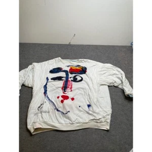 VTG 1987  Peter Max "Red Chair"  "Visage" Signature series Art Face  Pullover - Picture 1 of 23