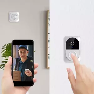 Smart Video Doorbell Wifi Camera with 2-Way Audio, Pir Motion Detection, Night , - Picture 1 of 13