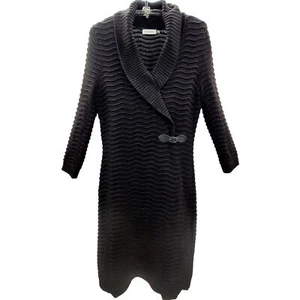 Vestido ceñido al cuerpo manga larga cuello chal hebilla lateral tejido vintage de Calvin Klein - Imagen 1 de 13