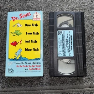 Dr. Seuss One Fish Two Fish Red Fish Blue Fish VHS + 2 more-TESTED - Picture 1 of 4