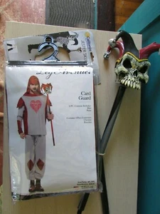 Alice in Wonderland Halloween Costume - Card Guard & matching Skull Cane - M/L - Picture 1 of 8