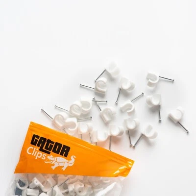 White Nail in Pipe Clips  8mm, 10mm, 15mm, 22mm and 28mm - cheapest on ebay! - Image 1 of 4