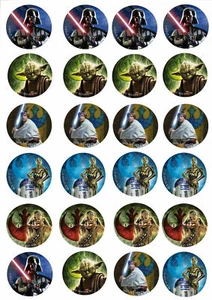 24 pluffins y cupcakes oblatos - fondant Star Wars C1 - Imagen 1 de 1