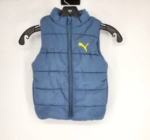 Puma Vest Kids Youth Size XXS 3-4 Gray Quilted Sleeveless - Picture 1 of 8
