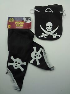 Pirate Waist Sash with Pirate Bag Costume Accessories