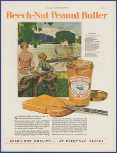 Vintage 1927 BEECH-NUT Peanut Butter Kitchen Art Décor Ephemera 20's Print Ad - Picture 1 of 1