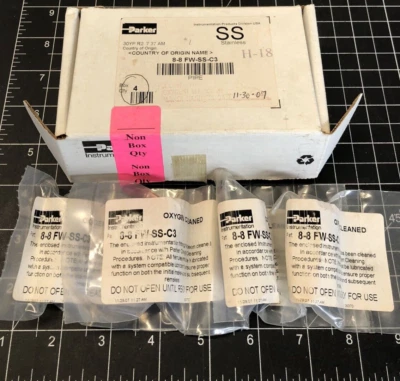 Lot of 4 Parker Weld-Lok 8-8 FW-SS-C3 Connectors - Image 1 of 4
