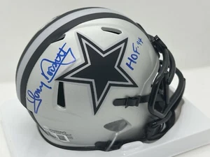 Tony Dorsett Autographed Dallas Cowboys Rave Mini Helmet HOF 94 ! BAS W - Picture 1 of 2