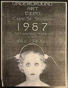 Underground Art Expo Capp St Studios 1987 Flyer Poster San Francisco CA - Picture 1 of 2