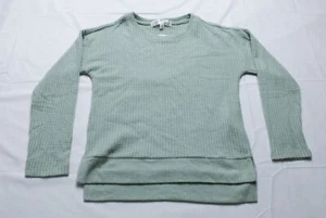 Society And Stitch Girl's Genevive Cloud Knit Top JW7 Green Medium NWT - Picture 1 of 3