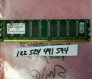 KINGSTON CHIP 1GB DDR PC-3200 2.6VOLT Non-ECC Unbuffered 184Pins DUAL RANK - Picture 1 of 1