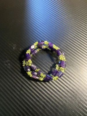 Jay King, Amethyst And Peridot Sterling Silver Bracelet, Signed - Image 1 of 4