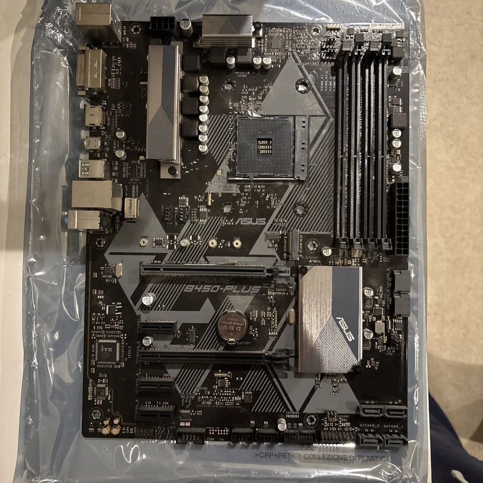 ASUS Prime B450-Plus AM4 Motherboard AMD Ryzen DDR4 ATX - Image 1 of 4