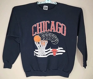 VINTAGE TULTEX BRAND CHICAGO BULLS Basketballkorb (2XL) Sweatshirt Pullover - Bild 1 von 8