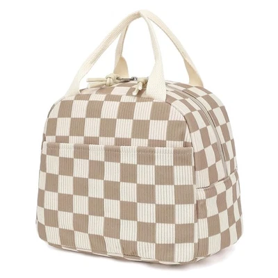 Вельветовый ланч-бокс для женщин девочек, кулер ланч-пакеты многоразовые изолированные легкие... - Изображение 1 из 4