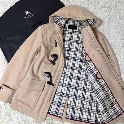Abrigo de Lona Burberry Etiqueta Negra Marfil Nova Check L Foto 1 de 4