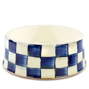 MacKenzie-Childs Royal Check Enamel Pet Dish, Large 89702-240, New - Picture 1 of 1