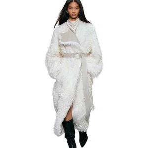 Zara SRPLS FR CT 11 Kunstfell Sherpa Maxi Mantel, XS-S Oversize - Bild 1 von 19