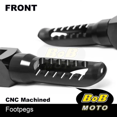 Pinzas de pie delanteras BOB CNC NEGRAS para Aprilia Tuono 1000 / R 05 06 07 08 09 10 Foto 1 de 4