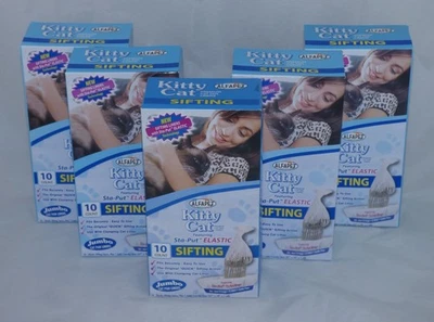 PACK DE 5 - Alfapet Kitty Cat Sta-Put Elástico Jumbo Cat Pan Forros, 10 unidades/ea Foto 1 de 2